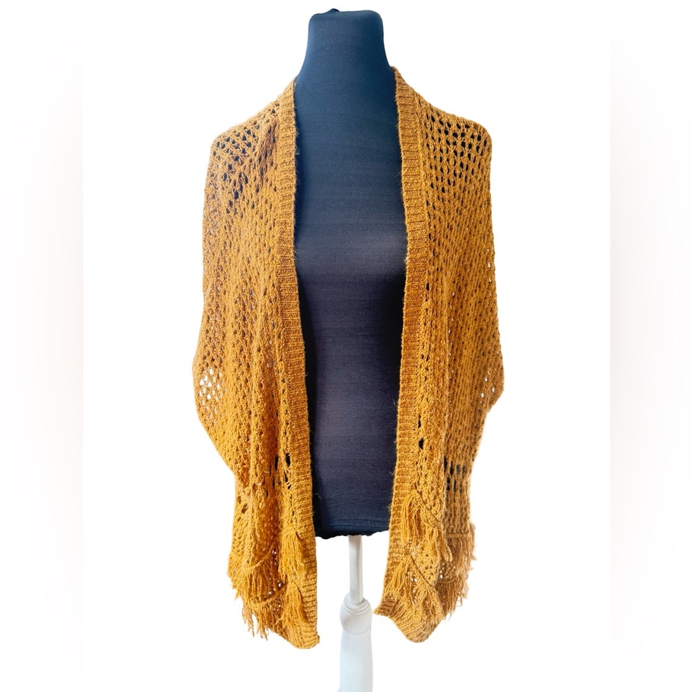 Knox Rose Knotted Fringe Oversized Poncho